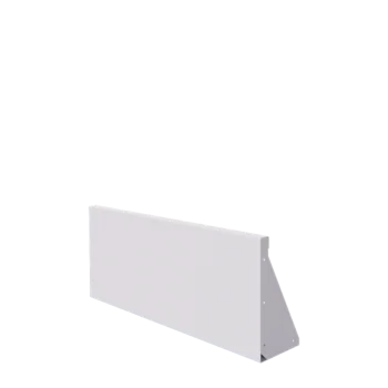 Stützmauer aus Stahl - Gerade - 100 x 40 cm - RAL9010 matte (weiß)