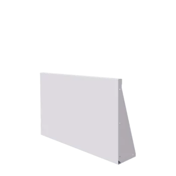 Stützmauer aus Stahl - Gerade - 100 x 60 cm - RAL9010 matte (weiß)