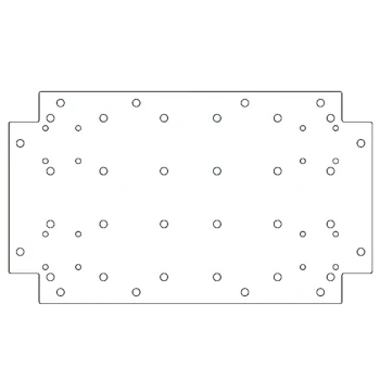 Bodenplatte aus verzinktem Stahl - 30 x 50 cm