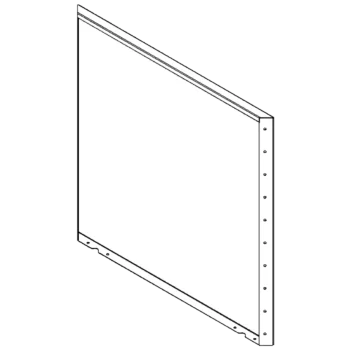 Pflanzkübel aus Stahl - Paneel - 100 x 100 cm - RAL9010 matte (weiß)