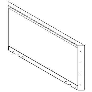 Pflanzkübel aus Stahl - Paneel - 40 x 80 cm - RAL9010 matte (weiß)