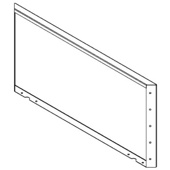 Pflanzkübel aus Stahl - Paneel - 50 x 100 cm - RAL9005 matte (schwarz)