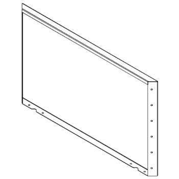 Pflanzkübel aus Stahl - Paneel - 60 x 100 cm - RAL9005 matte (schwarz)