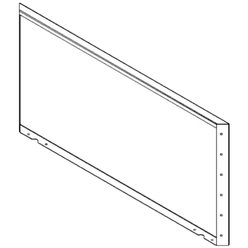Pflanzkübel aus Stahl - Paneel - 60 x 120 cm - RAL9010 matte (weiß)