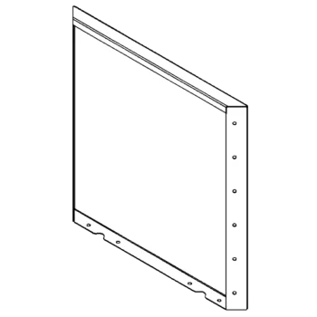 Pflanzkübel aus Stahl - Paneel - 60 x 60 cm - RAL9005 matte (schwarz)