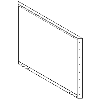Pflanzkübel aus Stahl - Paneel - 80 x 100 cm - RAL9005 matte (schwarz)