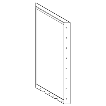 Pflanzkübel aus Stahl - Paneel - 80 x 40 cm - RAL9010 matte (weiß)