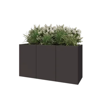 Hochbeet XXL aus Stahl - Rechteckig - 150 x 50 x 80 cm - RAL7016 matte (anthrazitgrau) - Mit Bodenplatte