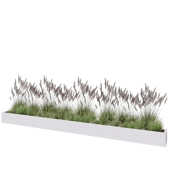 Hochbeet XXL aus Stahl - Rechteckig - 480 x 30 x 30 cm - RAL9010 matte (weiß) - Ohne Bodenplatte