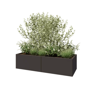 Hochbeet XXL aus Stahl - Rechteckig - 160 x 60 x 40 cm - RAL7016 matte (anthrazitgrau) - Ohne Bodenplatte