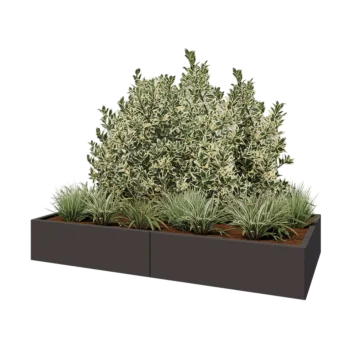 Hochbeet XXL aus Stahl - Rechteckig - 200 x 100 x 30 cm - RAL7016 matte (anthrazitgrau) - Ohne Bodenplatte