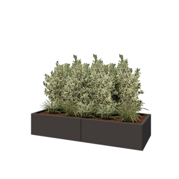 Hochbeet XXL aus Stahl - Rechteckig - 160 x 60 x 30 cm - RAL7016 matte (anthrazitgrau) - Ohne Bodenplatte