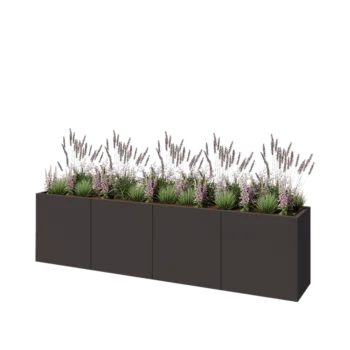 Hochbeet XXL aus Stahl - Rechteckig - 320 x 50 x 80 cm - RAL7016 matte (anthrazitgrau) - Ohne Bodenplatte