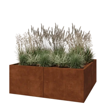 Cortenstahl Hochbeet XXL - Viereckig - 160 x 160 x 60 cm - Ohne Bodenplatte