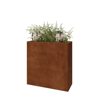 Cortenstahl Pflanzkübel - Rechteckig - 80 x 30 x 80 cm - Ohne Bodenplatte