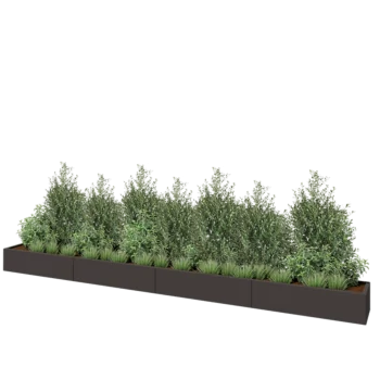 Hochbeet XXL aus Stahl - Rechteckig - 480 x 40 x 30 cm - RAL7016 matte (anthrazitgrau) - Ohne Bodenplatte