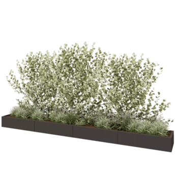 Hochbeet XXL aus Stahl - Rechteckig - 480 x 50 x 30 cm - RAL7016 matte (anthrazitgrau) - Mit Bodenplatte