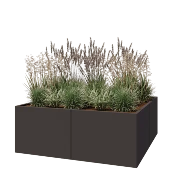 Hochbeet XXL aus Stahl - Viereckig - 160 x 160 x 60 cm - RAL7016 matte (anthrazitgrau) - Ohne Bodenplatte