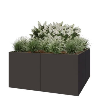 Hochbeet XXL aus Stahl - Viereckig - 160 x 160 x 80 cm - Andere RAL farbe - Ohne Bodenplatte