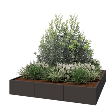 Hochbeet XXL aus Stahl - Viereckig - 180 x 180 x 30 cm - RAL7016 matte (anthrazitgrau) - Ohne Bodenplatte