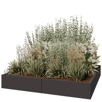 Hochbeet XXL aus Stahl - Viereckig - 200 x 200 x 30 cm - RAL7016 matte (anthrazitgrau) - Ohne Bodenplatte