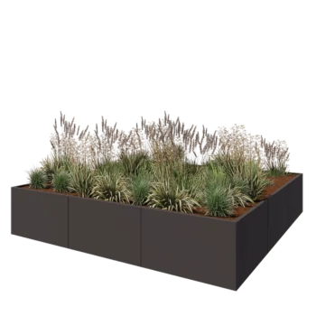 Hochbeet XXL aus Stahl - Viereckig - 300 x 300 x 60 cm - Andere RAL farbe - Ohne Bodenplatte