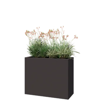 Pflanzkübel aus Stahl - Rechteckig - 100 x 40 x 80 cm - RAL7016 matte (anthrazitgrau) - Ohne Bodenplatte