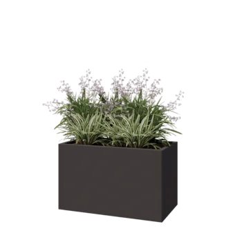 Pflanzkübel aus Stahl - Rechteckig - 100 x 50 x 60 cm - Andere RAL farbe - Mit Bodenplatte