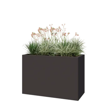 Pflanzkübel aus Stahl - Rechteckig - 120 x 50 x 80 cm - RAL7016 matte (anthrazitgrau) - Ohne Bodenplatte