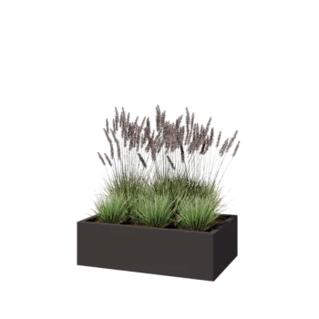 Pflanzkübel aus Stahl - Rechteckig - 100 x 60 x 30 cm - Andere RAL farbe - Ohne Bodenplatte