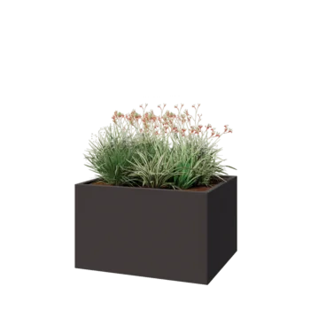 Pflanzkübel aus Stahl - Rechteckig - 100 x 80 x 60 cm - RAL7016 matte (anthrazitgrau) - Ohne Bodenplatte