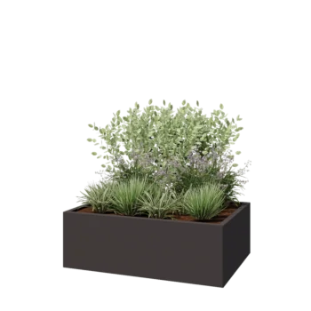 Pflanzkübel aus Stahl - Rechteckig - 120 x 80 x 40 cm - Andere RAL farbe - Ohne Bodenplatte