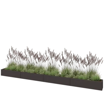 Hochbeet XXL aus Stahl - Rechteckig - 480 x 30 x 30 cm - RAL7016 matte (anthrazitgrau) - Ohne Bodenplatte