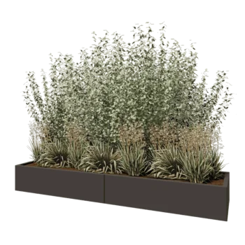 Hochbeet XXL aus Stahl - Rechteckig - 240 x 60 x 30 cm - RAL7016 matte (anthrazitgrau) - Ohne Bodenplatte