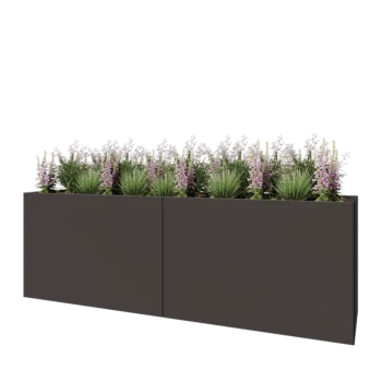 Hochbeet XXL aus Stahl - Rechteckig - 240 x 60 x 80 cm - Andere RAL farbe - Ohne Bodenplatte