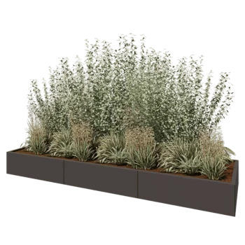 Hochbeet XXL aus Stahl - Rechteckig - 300 x 80 x 30 cm - Andere RAL farbe - Ohne Bodenplatte