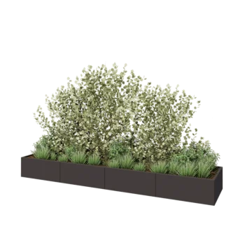 Hochbeet XXL aus Stahl - Rechteckig - 400 x 80 x 40 cm - Andere RAL farbe - Ohne Bodenplatte