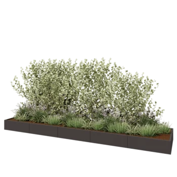 Hochbeet XXL aus Stahl - Rechteckig - 500 x 100 x 30 cm - RAL7016 matte (anthrazitgrau) - Ohne Bodenplatte