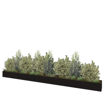 Hochbeet XXL aus Stahl - Rechteckig - 500 x 40 x 30 cm - RAL9005 matte (schwarz) - Ohne Bodenplatte