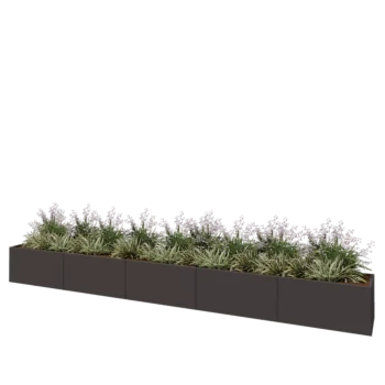 Hochbeet XXL aus Stahl - Rechteckig - 500 x 50 x 50 cm - RAL7016 matte (anthrazitgrau) - Ohne Bodenplatte