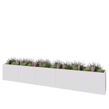 Hochbeet XXL aus Stahl - Rechteckig - 500 x 60 x 80 cm - RAL9010 matte (weiß) - Ohne Bodenplatte