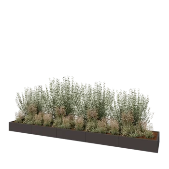 Hochbeet XXL aus Stahl - Rechteckig - 500 x 80 x 30 cm - Andere RAL farbe - Mit Bodenplatte