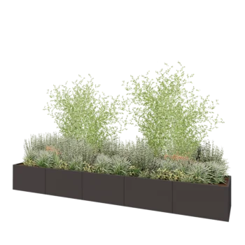 Hochbeet XXL aus Stahl - Rechteckig - 500 x 80 x 60 cm - Andere RAL farbe - Ohne Bodenplatte