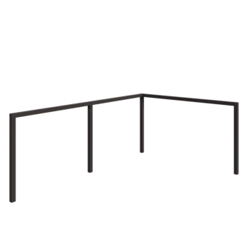 Pergola aus Stahl - Eck - 600 x 412 x 230 cm - RAL7016 matte (anthrazitgrau) - Ohne Betonsockel