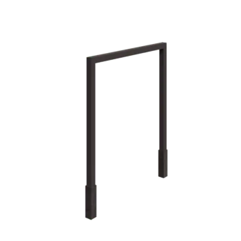 Pergola aus Stahl - Gerade - 250 x 230 cm - RAL7016 matte (anthrazitgrau) - Mit Betonsockel