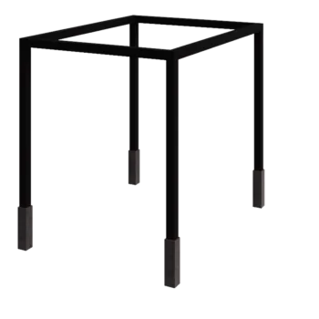 Pergola aus Stahl - Rechteckig - 324 x 250 x 230 cm - RAL9005 matte (schwarz) - Mit Betonsockel