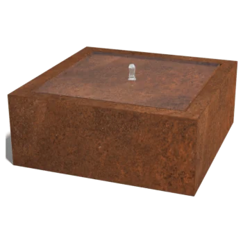 Wassertisch aus Cortenstahl - Lyra - 100 x 100 x 40 cm