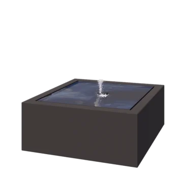 Wassertisch aus Aluminium - Lyra - 100 x 100 x 40 cm - Andere RAL farbe - Mit LED-Beleuchtung