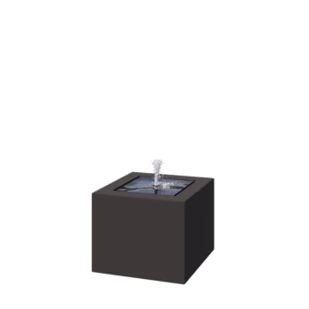 Wassertisch aus Aluminium - Lyra - 50 x 50 x 40 cm - RAL7016 matte (anthrazitgrau) - Mit LED-Beleuchtung