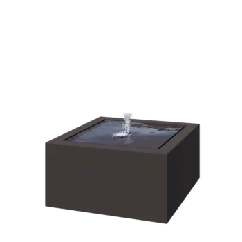 Wassertisch aus Aluminium - Lyra - 80 x 80 x 40 cm - RAL7016 matte (anthrazitgrau) - Mit LED-Beleuchtung